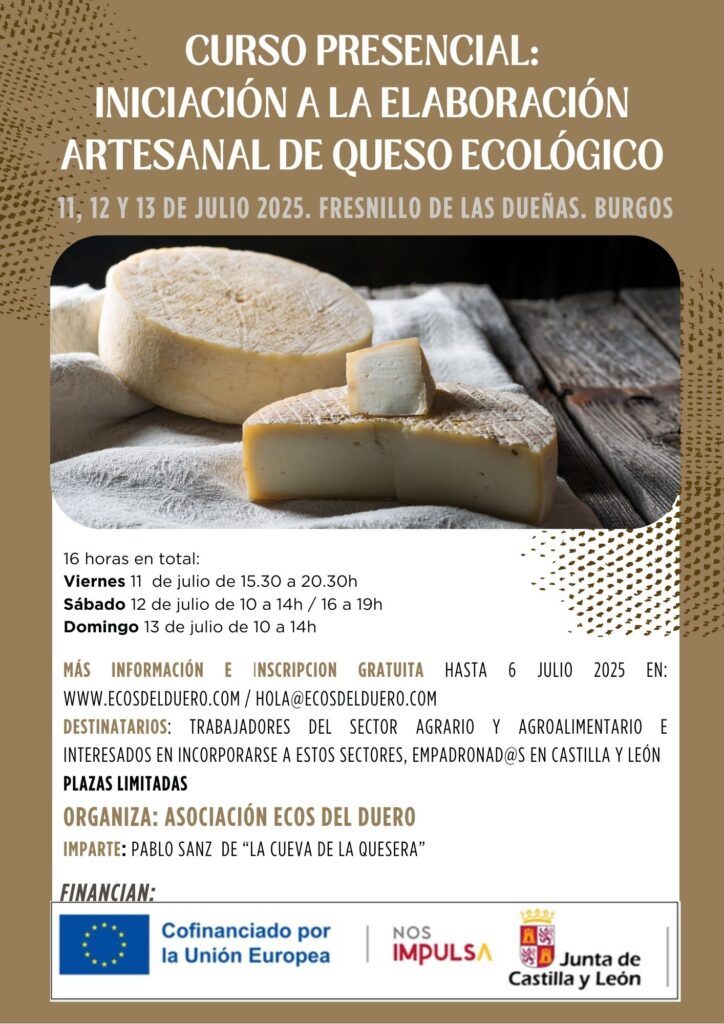 cartel curso queseria artesanal ecológica