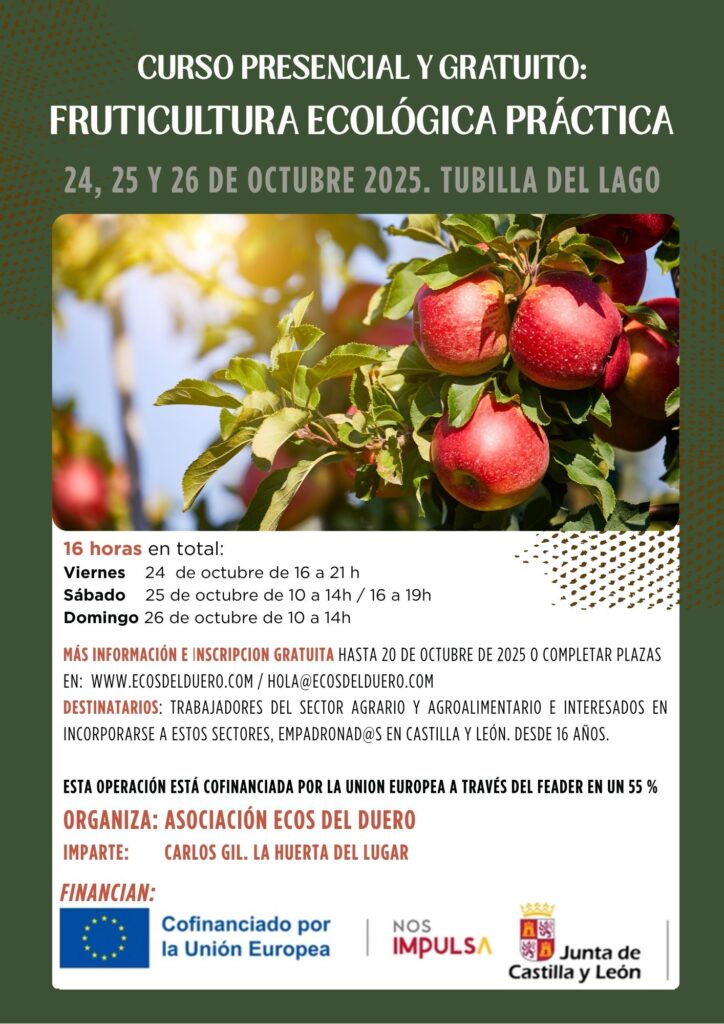 curso fruticultura ecológica en Tubilla del Lago